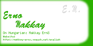 erno makkay business card